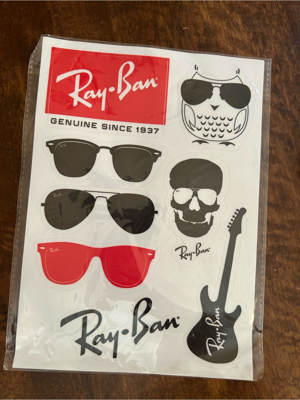 Ray-Ban Black and Red Sunglass Sticker Sheet